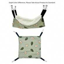 1Pc Soft Cozy Small Pet Hammock, All‑Season Use, Cute Cartoon Design, Polyester Material, No Assembly Required, Suitable For Guinea Pigs, Hamsters, Sugar Gliders, Ferrets And Other Small Pet Cages - multicolor - View 10