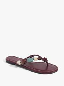 Grefit Womenheeledsandals - Burgundy - View 7