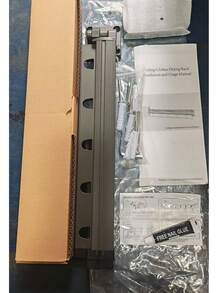 1件裝壁掛式可折疊伸縮三段式晾衣架,省空間耐用易安裝,適用洗衣房、陽台、居家收納整理,送禮首選 - 彩色 - 查看 10