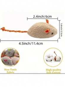1-10pcs Mouse Cat Toys, Interactive Cat Teaser Toys, Indoor Pet Cat Supplies - View 3