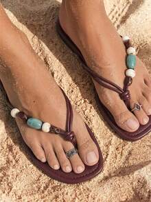 Grefit Womenheeledsandals - Burgundy - View 2