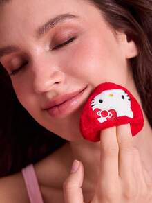 HELLO KITTY AND FRIENDS | SHEIN مجموعة من قطعتين من إسفنجات المكياج الناعمة على شكل قلب، مزينة بفيونكة كرتونية، إسفنجة تجميل ناعمة لتثبيت المكياج بالبودرة السائبة، أداة تجميل محمولة للاستخدام اليومي - متعدد الألوان - مشاهدة 4