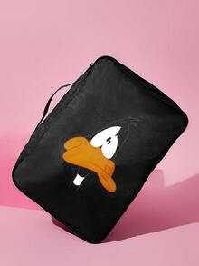 LOONEY TUNES X SHEIN Cartoon Travel Packing Cubes For Students/Adults, Storage Bags For Clothes/Cosmetics, 3 Styles, Sold Individually/Set, With Zipper & Handle - Yellow black gray - View 6