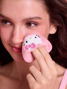 HELLO KITTY AND FRIENDS | SHEIN مجموعة من قطعتين من إسفنجات المكياج الناعمة على شكل قلب، مزينة بفيونكة كرتونية، إسفنجة تجميل ناعمة لتثبيت المكياج بالبودرة السائبة، أداة تجميل محمولة للاستخدام اليومي - متعدد الألوان - مشاهدة 6