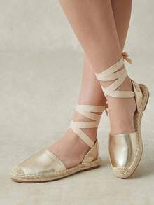 Styleloop Women's Rope Sole Bohemian Comfortable Fisherman Shoes Fall Shoes - Gold - View 2
