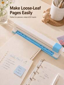 1PC Round 30-Hole Extra-Large Manual Punch, For Punching Papers Of Different Sizes – Hand-Push Multi-Hole Puncher, Perfect For Making Planners And Loose-Leaf Notebooks, A Labor-Saving Tool For Paper Punching - Single Piece - View 5