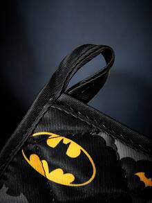 BATMAN X SHEIN 1/2 Pcs Cute Cartoon Print Kitchen Insulation Set, Insulation Mat, A Must For Kitchen Baking, Effectively Isolating Heat Sources, Single/Combination - Black - View 3