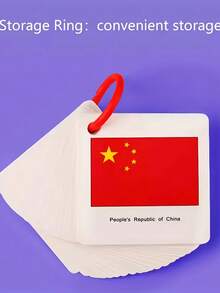 World Countries Flags Identification Flash Cards Set Educational Resource Home School Classroom Decor Back To School Gift Portable - Multicolor - View 7