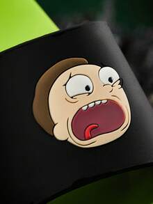 Rick and Morty X SHEIN 卡通女款拖鞋，EVA材質，透氣快乾、輕量耐用，適用室內外、浴室、遊樂場、游泳池、海灘涼鞋 - 綠色 - 查看 4