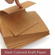 50 Pcs A4 Brown Cardstock, For Card Printing, Tag Design & Drawing - brown - View 2