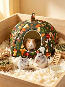 Rumah Pelarian Guinea Pig, Tempat Tidur Terowongan Hewan Peliharaan yang Lembut dan Nyaman untuk Semua Musim, Cocok untuk Hewan Peliharaan Kecil seperti Hamster, Guinea Pig, Landak, Kelinci, dll. - Beraneka warna - View 18