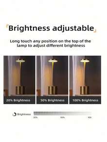 1‑Pack / 2‑Pack Wireless LED Table Lamp, Rechargeable, 3‑Color Temperature Adjustable, For Outdoor, Dining Room, Bedroom, Home & Coffee Table - multicolor - View 5