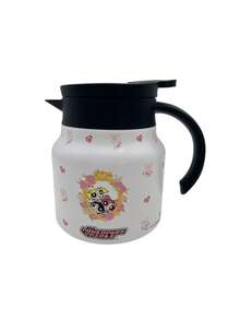 THE POWERPUFF GIRLS X SHEIN 1個 800ml/1000ml 304不鏽鋼長效保溫保冷 防塵蓋 防滑底輕量可重複使用 粉色愛心角色圖案保溫水壺 通勤徒步野餐日常通用熱門補水杯 - 彩色 - 查看 6