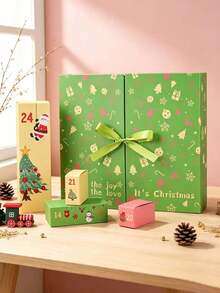 1/5 Pcs ChristmasDecorations,1 Set Christmas Countdown Calendar,Blue/Pink/Green/Red,Includes 24 Cardboard Treasure Boxes,Can Be Used To Fill Countdown Calendar Storage Boxes,Perfect Choice For DIY Gifts And Holiday Decorations - View 6