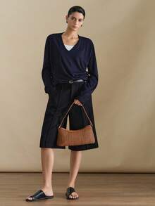 Wovira Women's Fashionable Brown Shoulder Bag With Exquisite Skeleton Weaving Craftsmanship For Daily Use, Commuting, Travel, Vacation, Bohemia - Brown - View 8