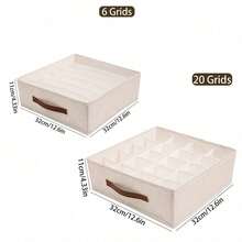 1/2 Tianshan Underwear Box: Organizer W/ Partition, Multi-Functional For Bed/Dorm/Ward. Fits Women: White T-Shirts, Black Pants, Winter/Elegant Dresses, White Shirts, Long Sleeves, White Jumpsuits, Spring/Summer Tops, Simple. - Snow Mountain White - View 16