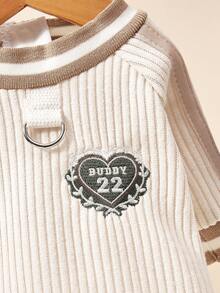 PETSIN 1pc Pet Clothing, Casual And Comfortable Baseball Shirt, Cat And Dog Universal Spring And Autumn Thin Sports Shirt - Multicolor - View 9
