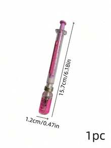 Zazumi 1pc/2pcs/3pcs Novelty Syringe Design Writing Pens, Clear Plastic With Colored Decor Parts, Vaccine Bottle Motif 0.5mm Fine Point Pen For Daily Planner Draft Work, Gift For Desk Organizers Festival Gift - multicolor - View 16