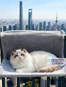 1 Hanging Cat Hammock Suitable For All Seasons, Cat Bed, Comfortable, Soft And Washable Cat Hammock For Cats To Sleep On, Suitable For Cats Weighing 12kg, And Suitable For Multiple Scenarios Such As Stair Handrails And Windows - Multicolor - View 1