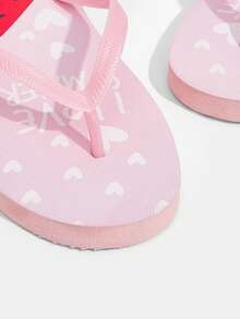 Grefit CUCCOO Watermelon Print Flat Beach Slippers, Sandals For Indoor & Outdoor Wear - Baby Pink - View 4