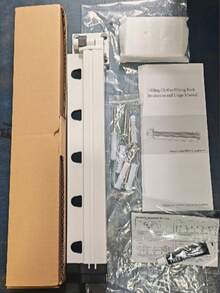 1件裝壁掛式可折疊伸縮三段式晾衣架,省空間耐用易安裝,適用洗衣房、陽台、居家收納整理,送禮首選 - 彩色 - 查看 12
