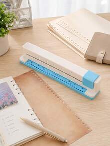 1PC Round 30-Hole Extra-Large Manual Punch, For Punching Papers Of Different Sizes – Hand-Push Multi-Hole Puncher, Perfect For Making Planners And Loose-Leaf Notebooks, A Labor-Saving Tool For Paper Punching - Single Piece - View 8