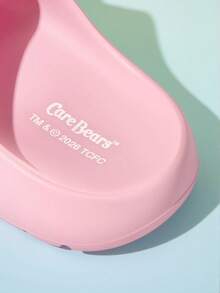 SHEIN X Care Bears 卡通兒童拖鞋，EVA輕量材質，護趾設計，適合室內、淋浴或海灘使用 - 藕粉色 - 查看 9