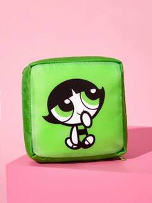 THE POWERPUFF GIRLS X SHEIN 方形收納包，拉鍊密封，可存放衛生棉、化妝品、耳機數據線，支持單個或整套，女孩通勤、旅行便攜多功能雜物化妝收納包 - 彩色 - 查看 8