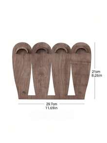 1pc Vintage Walnut Wood Multi Tier Bracelet Display Stand Creative Jewelry Holder Rack For Wristband Beaded Chain Bangles Desktop Organizer Showcase Retail Home Decor Stocking Fillers Christmas Gift Idea Must Haves - Brown - View 13