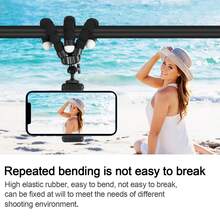 Teckwe Flexible Phone Tripod, Bendable Tripod, Mini Handheld Camera Tripod, Portable Travel Tripod For Live Video Recording - Black - View 4