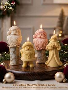 Christmas Santa Claus Candle Mold Father Christmas Silicone Mold Kriss Kringle DIY Form Concrete Resin Casting Mold Home Decor - various - View 2