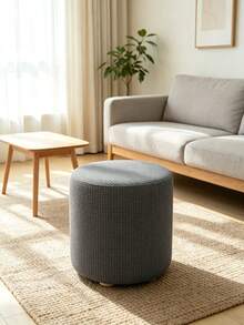 Round Stretch Ottoman Cover, Elastic Spandex Furniture Protector, Non-Slip Soft  Stool Slipcover For Living Room Bedroom Home Office - Multicolor - View 9