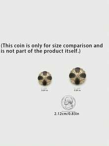 1 Pack 10 Pieces Irregular Metal Buttons Colorful Four‑Leaf Clover And Flower Shaped Fasteners For Women Wool Overcoat Sweater Suit Outerwear Sewing Accessories - 10pcs - View 3