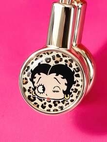 Betty Boop x SHEIN Luxury Gold Leopard Retro Lady Eyelash Curler, Elastic Metal Frame With Silicone Pad, Portable Makeup Tool For Women Daily Makeup & Touch-Ups, Two Face Styles Available - Gold - View 5