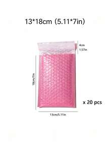 20 Pcs/Set,Bubble Packaging Bags, Pink Color, 4.33*5.9/5.11*7/7*9 Inch,Self-Adhesive Waterproof Packing Bags,Self-Sealing Transport Bag, Foam Shockproof Bubble Film, Suitable For Express Packaging, Cosmetics, Jewelry,Shipping Parcels,Fragile Items - Pink - View 12