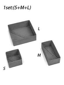 Light Gray Foldable Storage Box Fabric Closet Organizer Drawer Divider For Clothes Underwear Bras Socks Lingerie Dark Gray Space Saving Wardrobe Storage Home Decor Dorm Room Essential Household Gift - Light gray - View 14