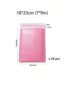 20 Pcs/Set,Bubble Packaging Bags, Pink Color, 4.33*5.9/5.11*7/7*9 Inch,Self-Adhesive Waterproof Packing Bags,Self-Sealing Transport Bag, Foam Shockproof Bubble Film, Suitable For Express Packaging, Cosmetics, Jewelry,Shipping Parcels,Fragile Items - Pink - View 13
