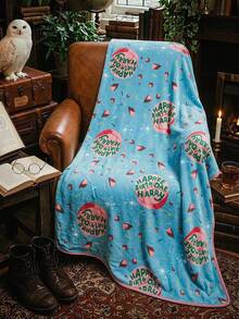 HARRY POTTER X POKOJA LAND 1pc Cartoon Flannel Thick Blanket - Soft, Warm & Anti-Shedding, Y2K Cute Pajama Style, Multiple Sizes Available, Suitable For Sofa, Bed & Napping - Harry Blue - View 5