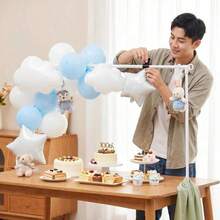 1 Set Sturdy Adjustable Metal Balloon Arch Stand Kit Tabletop Heavy-Duty Frame, Reusable Easy Assembly Balloon Garland Backdrop Decor For Wedding Birthday Graduation Baby Shower Outdoor Party Photo Booth Decoration - Multicolor - View 5