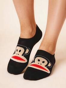 Paul Frank X SHEIN 3-Pack Cartoon Character Women's Invisible Socks - variegated - View 6