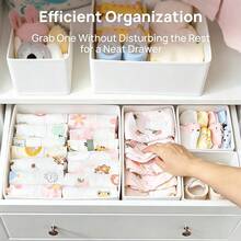 12/6/3 Baby Crib Drawer Style Clothing Storage And Organizing Box, Foldable Zipper Diaper Storage, Suitable For Children's Socks And Bras - Multicolor - View 3
