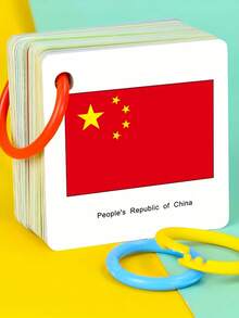 World Countries Flags Identification Flash Cards Set Educational Resource Home School Classroom Decor Back To School Gift Portable - Multicolor - View 5