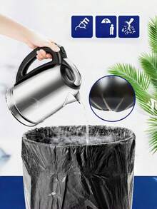 1 Paket Isi 50 Kantong Sampah Dapur 4 Galon, Kantong Sampah Hitam Tahan Lama untuk Kamar Mandi, Kamar Tidur, Rumah, Kantor, Pelapis Keranjang Sampah Kecil, Kuat dan Anti Bocor - Kantong sampah hitam - View 4