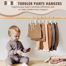 20/10/5-Piece Baby Pants Clip Hanger, Anti Slip Children's Wardrobe Rack, Suitable For Pants, Skirts, Clothing, Suitable For Daycare Storage - Multicolor - View 4