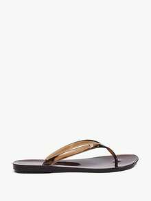 Grefit Sandal Jepit Wanita Model Baru Musim Semi dan Musim Panas dengan Ujung Bulat dan Sol Datar, Cocok untuk Liburan Santai dan Cinta Sederhana, Warna Cokelat. - Coklat - View 5