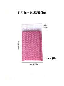 20 Pcs/Set,Bubble Packaging Bags, Pink Color, 4.33*5.9/5.11*7/7*9 Inch,Self-Adhesive Waterproof Packing Bags,Self-Sealing Transport Bag, Foam Shockproof Bubble Film, Suitable For Express Packaging, Cosmetics, Jewelry,Shipping Parcels,Fragile Items - Pink - View 11