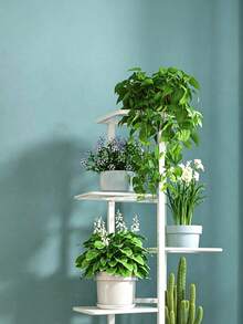 Rak Tanaman Logam Universal untuk Penggunaan Dalam dan Luar Ruangan, Rak Multi-Pot 6/7 Tingkat, Rak Tanaman Dalam Ruangan Berdiri di Lantai Satu Tingkat, Cocok untuk Halaman, Taman, Sudut, Balkon, Ruang Tamu, Hitam. - Hitam - View 6