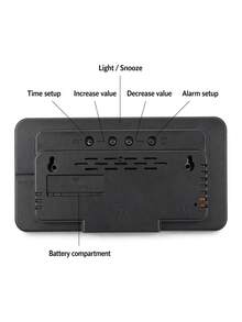 1pc Wall‑Mountable & Table‑Placed Digital Time Clock, Household Time‑Telling Accessory, Practical Daily Home Decor, Perfect For Lounge, Bedroom, Workplace, Dormitory, Guest House And Residential Indoor Settings - multicolor - View 6