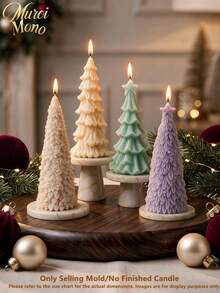 Christmas Pillar Tree Silicone Candle Mold Christmas Tree Silicone Mold Xmas Design Soy Wax Silicone Mould Christmas Home Decor - various - View 2