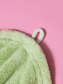 THE POWERPUFF GIRLS X SHEIN 1/3件裝超吸水毛巾，貓頭鷹卡通刺繡毛巾套組，手巾/毛巾/浴巾三件套，可用於擦手、洗澡、海灘、游泳 - 綠色 - 查看 7